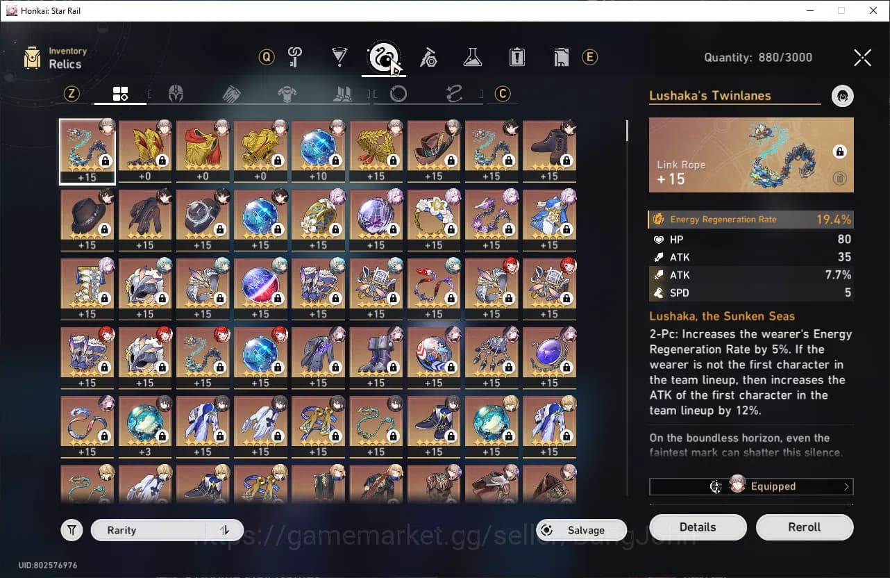 Honkai Star Rail Accounts ASIA|TL 68||10 limit|Castorice+sign,Tribbie+sign,T image 7