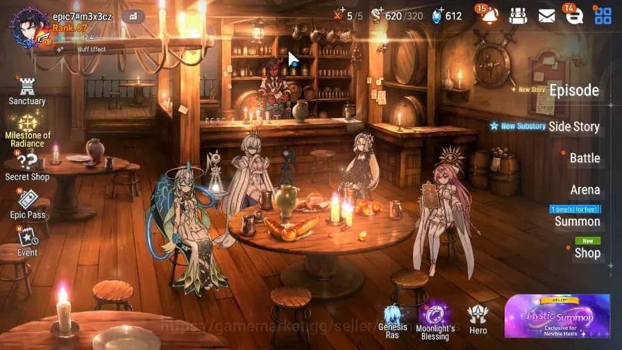 Epic Seven Accounts GLOBAL Unverif|New Era|13 ML(Salome,LOTS,Belian,WO image 1