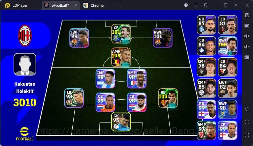 eFootball Accounts ANDROID|PW 3010| Eden Hazard Bigtime, Cafu + Shevc image 1