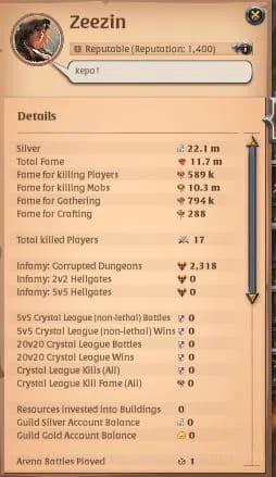 Albion Online Accounts ASIA|11,7M Total Fame - 22M Silver|T8 LumberJack - image 1