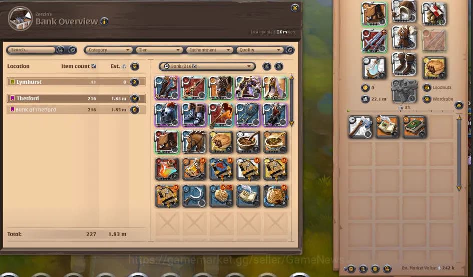 Albion Online Accounts ASIA|11,7M Total Fame - 22M Silver|T8 LumberJack - image 5