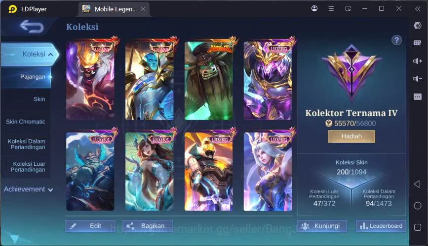 Mobile Legends: Bang Bang Accounts Global|Hero 132|Skin 200|Legend Franco+Gord,KP Tha image 18