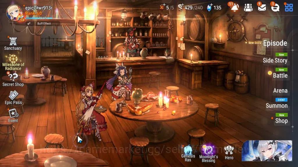 Epic Seven Accounts GLOBAL UNVERIF|New Era|3 ML(Belian,PC Flan,NV Land image 1