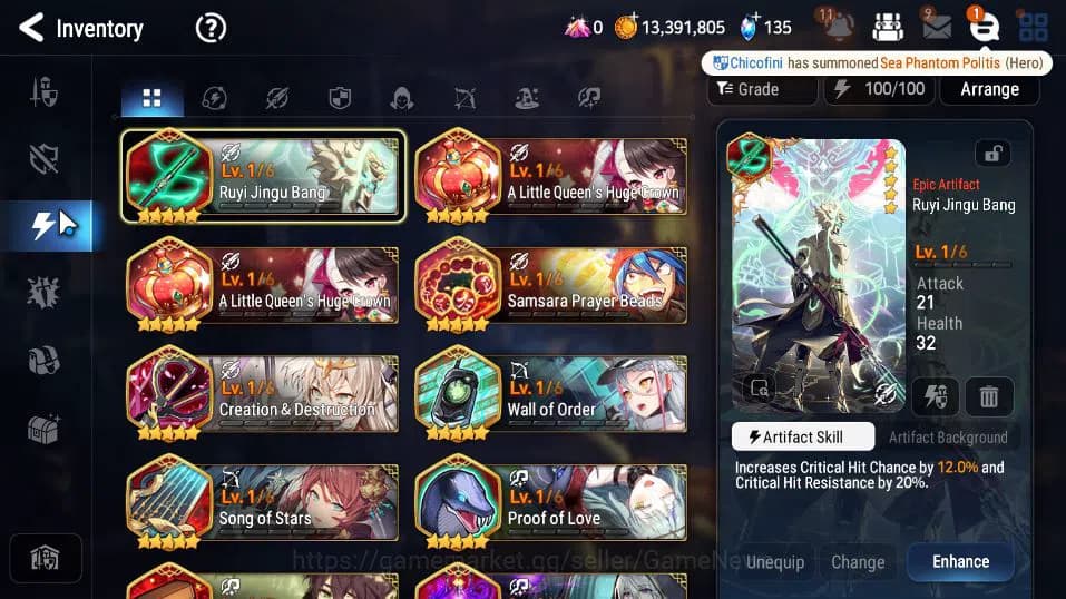 Epic Seven Accounts GLOBAL UNVERIF|New Era|3 ML(Belian,PC Flan,NV Land image 7