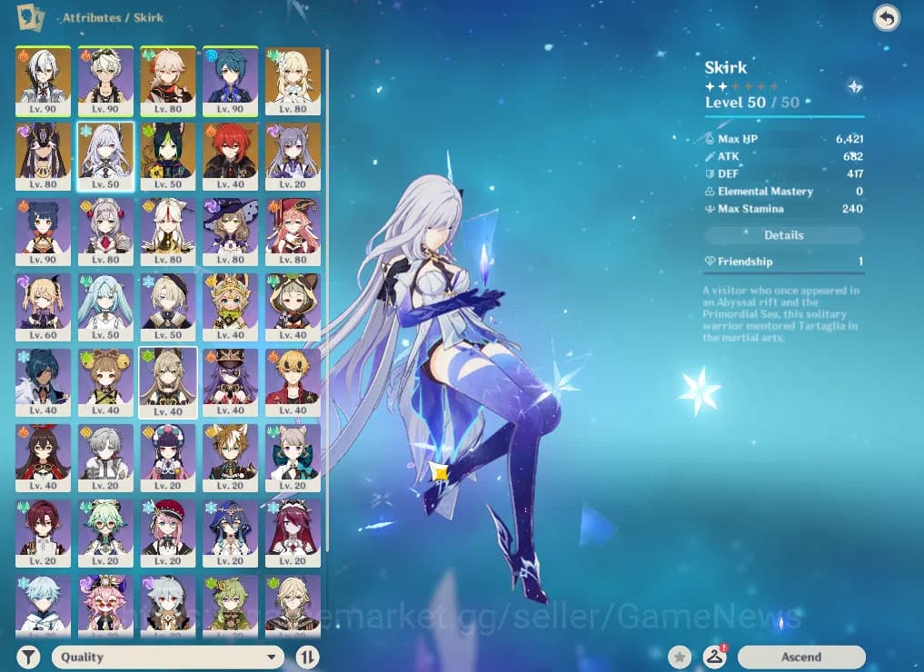 Genshin Impact Accounts ASIA|AR 55|4 Limited+ 2(*5Weapon)|Skirk,Arlecchino image 4