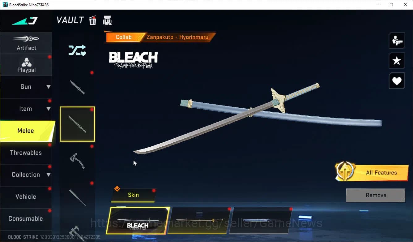 Blood Strike Accounts ASIA|EVO FAL+Colab BLEACH(Zanpakuto,Toshiro,Byakuy image 6