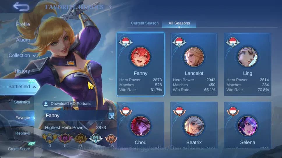 Mobile Legends: Bang Bang Accounts Hero 132|Skin 330|High Glory 71|Kishin-Lancelot,KO image 5