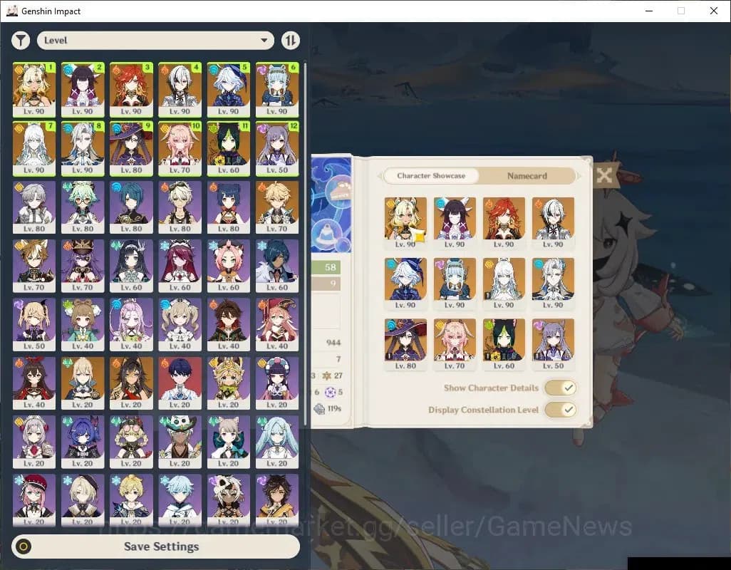 Genshin Impact Accounts ASIA|AR58|9Limited+(*5Weapon)|Arlecchino+Sign,Ziba image 1