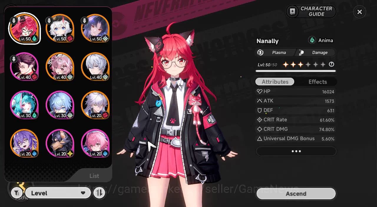 Neverness to Everness Accounts Global NA|HL 34|6 SSR[HotoriA1+Skin,Nanally+Sign,S image 1