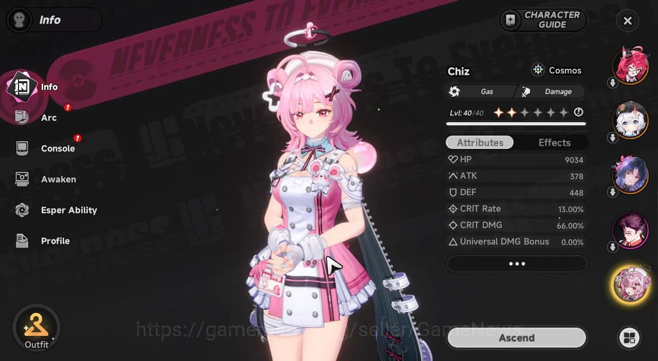 Neverness to Everness Accounts Global NA|HL 34|6 SSR[HotoriA1+Skin,Nanally+Sign,S image 6