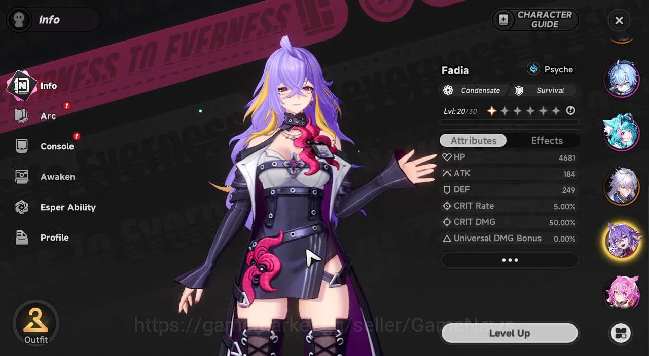 Neverness to Everness Accounts Global NA|HL 34|6 SSR[HotoriA1+Skin,Nanally+Sign,S image 8