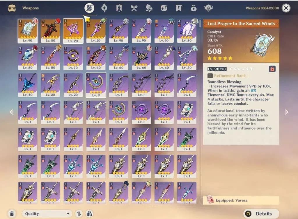 Genshin Impact Accounts Asia |AR 55|5 Limited+4(*5Weapon)|NahidaC2,Varesa, image 4