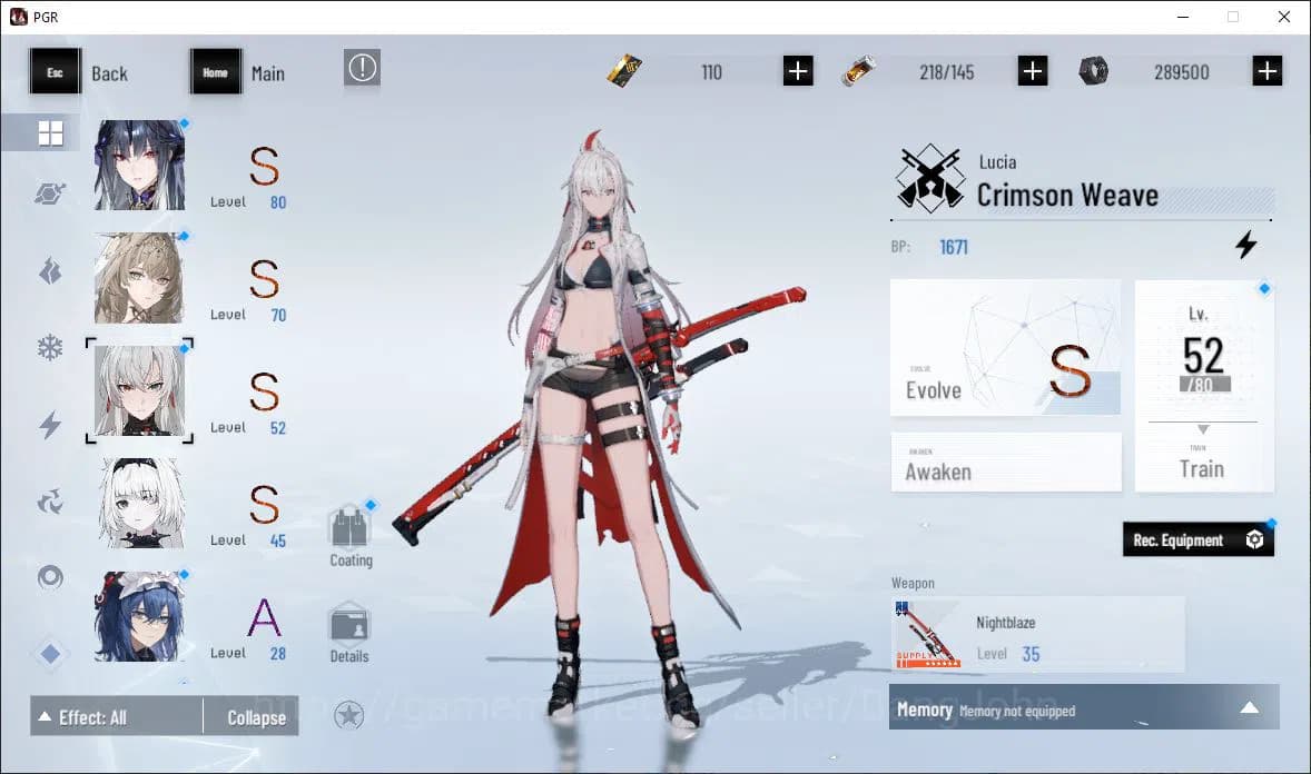 Punishing: Gray Raven Accounts EUROPE|Lv 46 | [S Nirvantia,S Crepuscule,S LuciaCW image 10