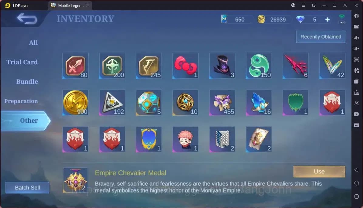 Mobile Legends: Bang Bang Accounts GLOBAL Hero 65 Skin 70|Transformers Roger|Luckybox image 1