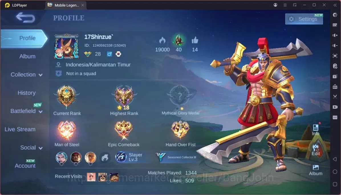 Mobile Legends: Bang Bang Accounts GLOBAL Hero 65 Skin 70|Transformers Roger|Luckybox image 12