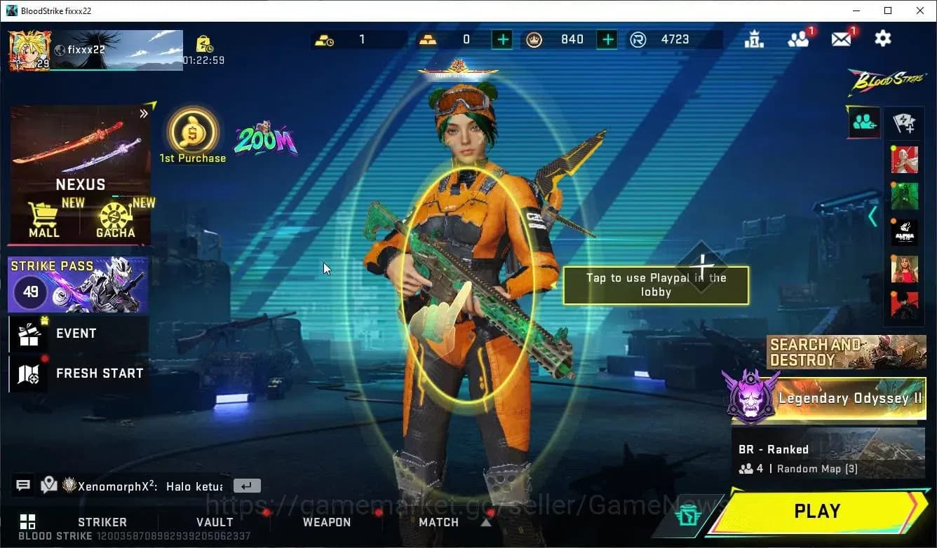 Blood Strike Accounts ASIA|ETERNAL Deser Eagle-Scorpion+Collab 7 DS QBZ9 image 1
