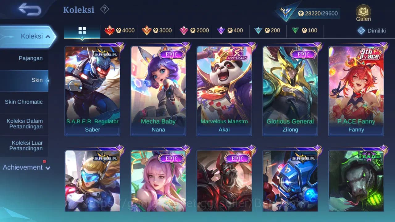 Mobile Legends: Bang Bang Accounts GLOBAL Hero 69 Skin 115 Prime Claude | CC Nata | P image 3