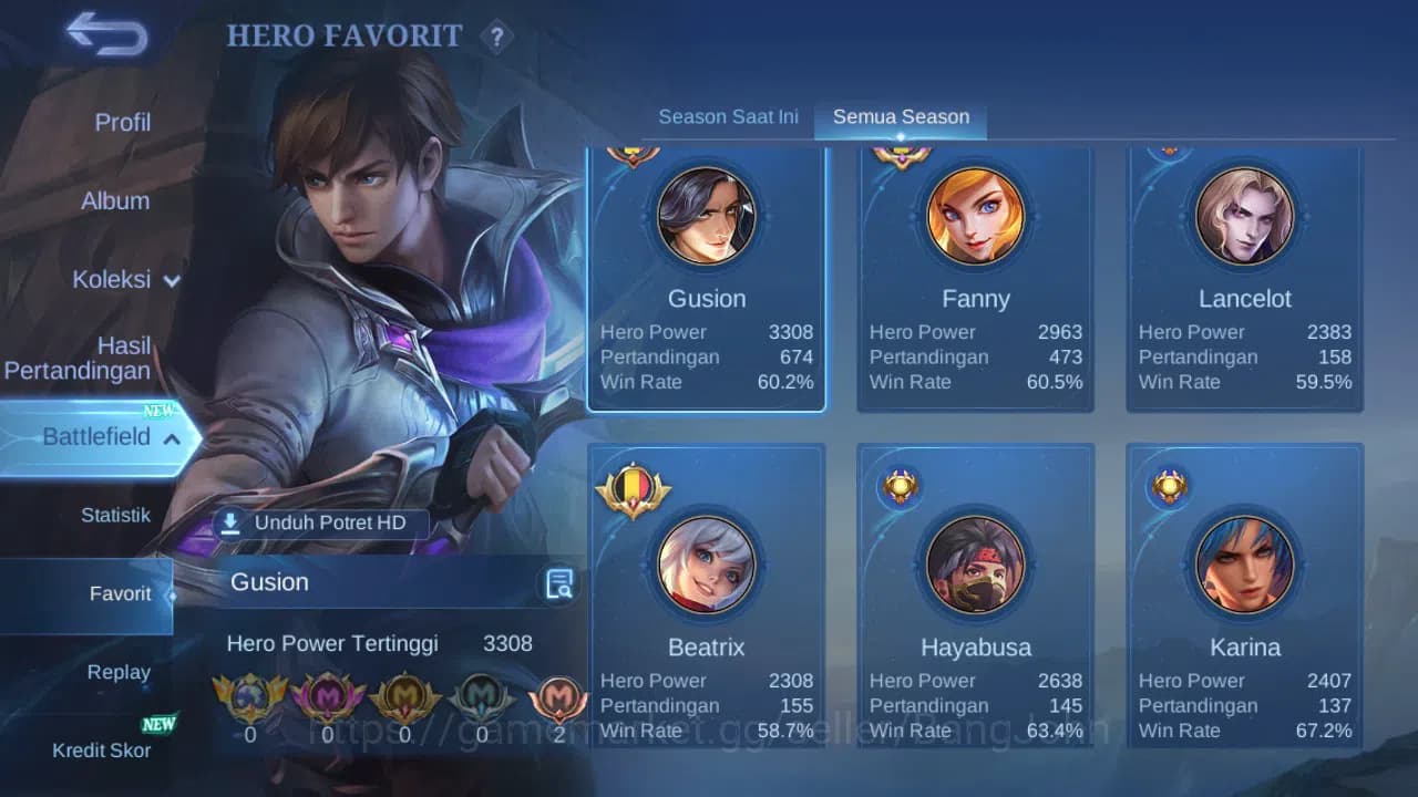 Mobile Legends: Bang Bang Accounts GLOBAL Hero 125 Skin 198 | KOF karina | Luckybox M image 13