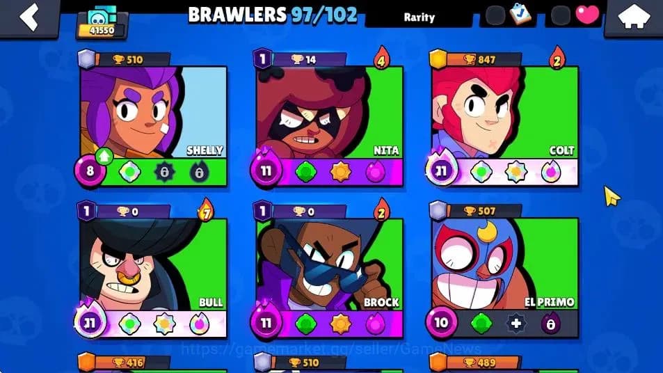 Brawl Stars Accounts 41k Trophy|14K Bling |97 Brawler 22 Max Lv|1 UL Ka image 11