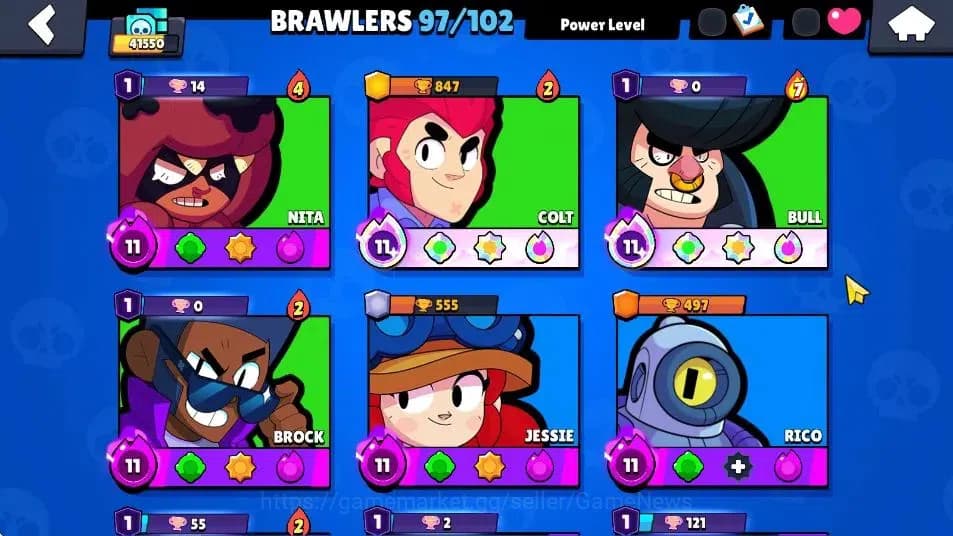 Brawl Stars Accounts 41k Trophy|14K Bling |97 Brawler 22 Max Lv|1 UL Ka image 7