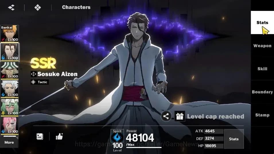 BLEACH: Soul Resonance Accounts NuverseSEA|LV 76|15 SSR [(IchigoB2,AizenB1,Urahara image 7