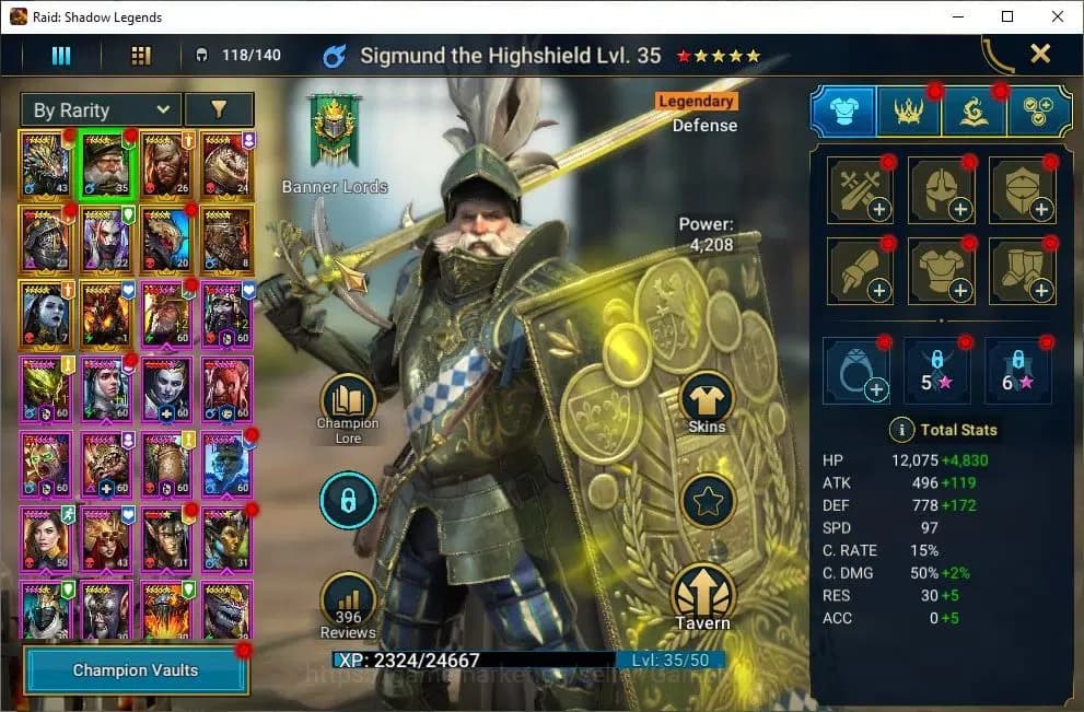 Raid: Shadow Legends Accounts Lv71 2,7M Power|1 Mythic(Lady Mikage)|37 Legend(Ra image 5