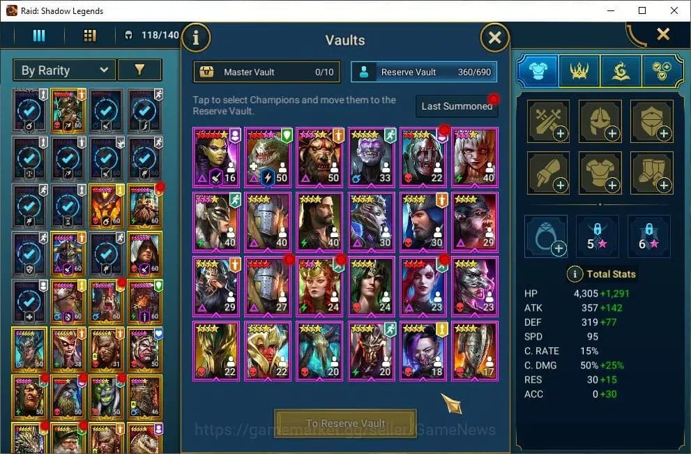 Raid: Shadow Legends Accounts Lv71 2,7M Power|1 Mythic(Lady Mikage)|37 Legend(Ra image 8