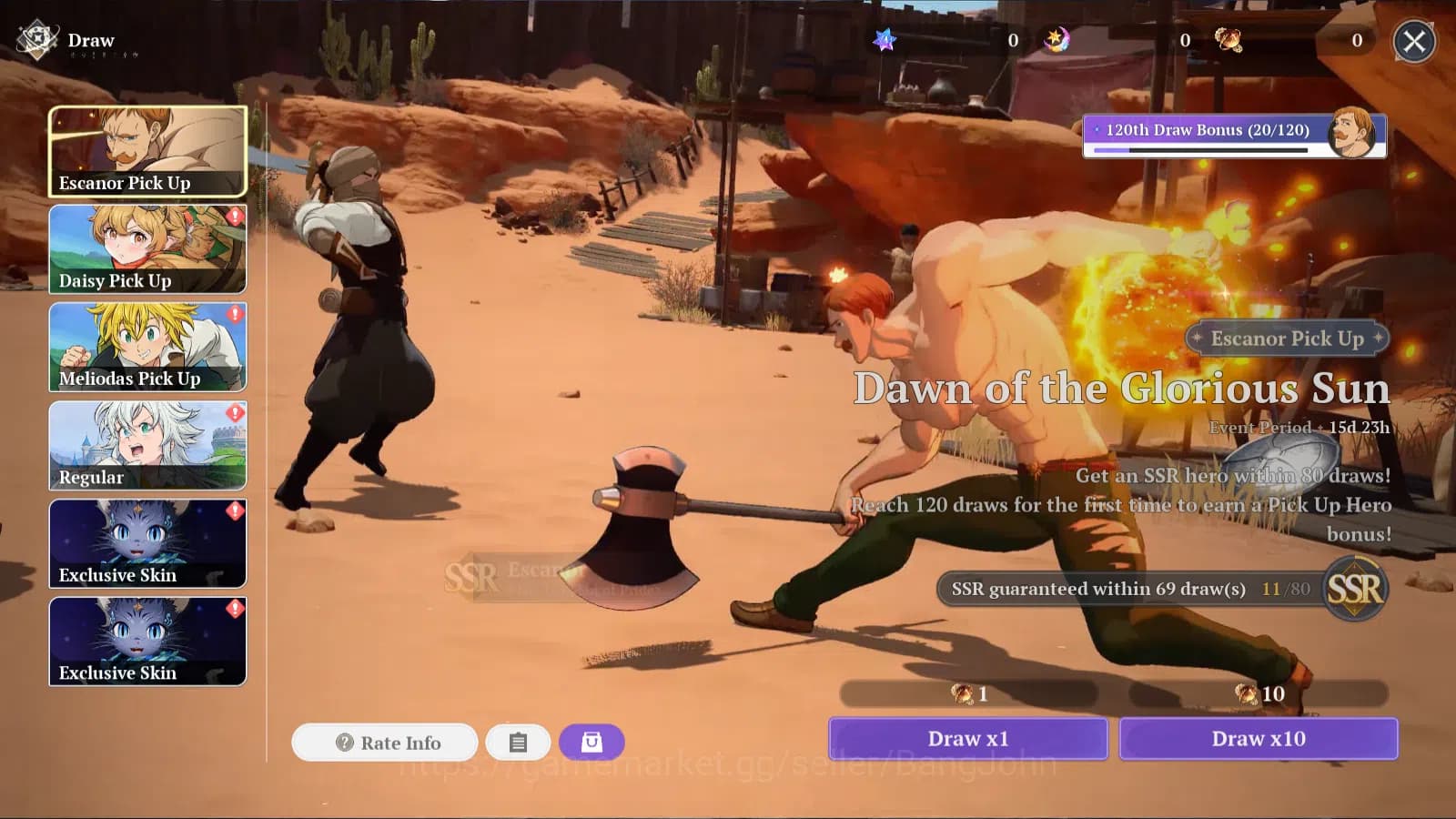 The Seven Deadly Sins: Origin Accounts EUROPE|Fresh Starter|Lvl 2|2SSR|Escanor,Guila+2 SS image 3