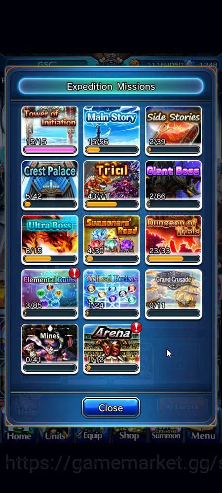 Grand Summoners Accounts Global|Rank 62|1,2k cc|12 Ascend+9 TW|[Roy,B Milim image 12