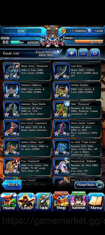 Grand Summoners Accounts Global|Rank 62|1,2k cc|12 Ascend+9 TW|[Roy,B Milim image 4