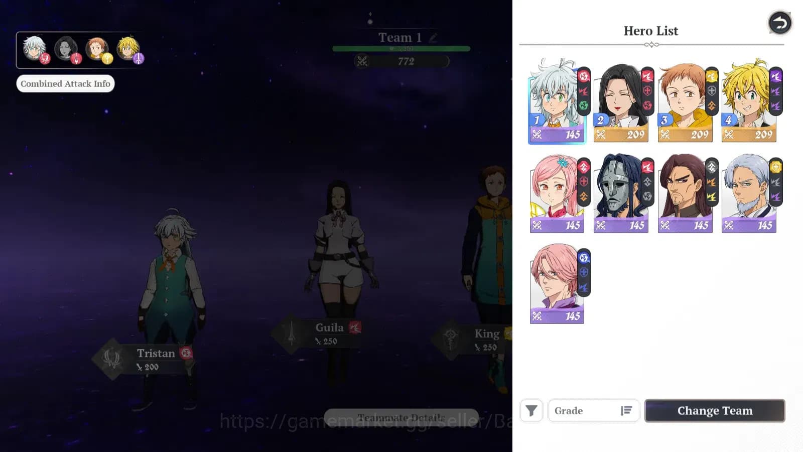 The Seven Deadly Sins: Origin Accounts EUROPE|Fresh Starter Lvl 2|3 SSR|Guila,King,Melios image 3