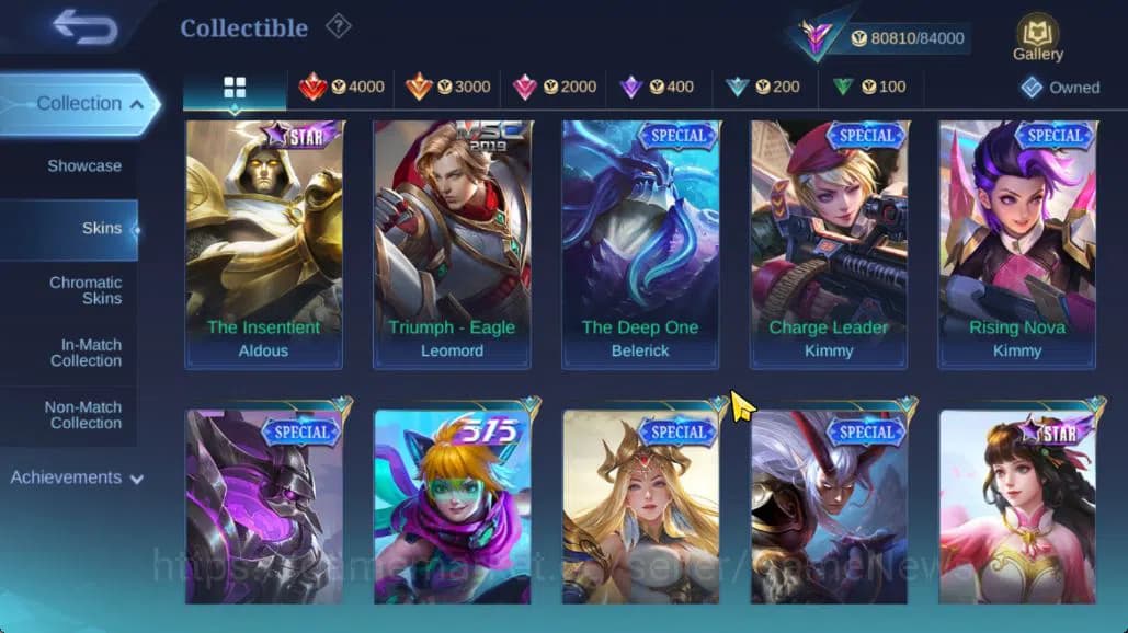 Mobile Legends: Bang Bang Accounts Hero 132|Skin 310|High Glory 65|Gusion Legend,Prim image 16