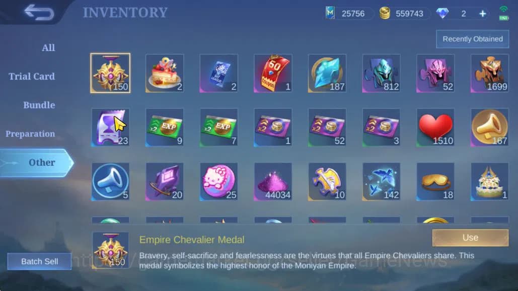 Mobile Legends: Bang Bang Accounts Hero 132|Skin 310|High Glory 65|Gusion Legend,Prim image 2