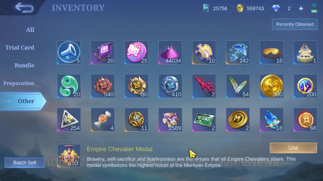 Mobile Legends: Bang Bang Accounts Hero 132|Skin 310|High Glory 65|Gusion Legend,Prim image 3