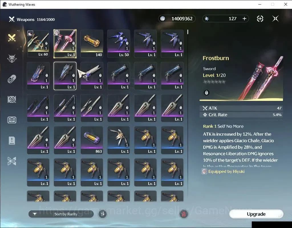 Wuthering Waves Accounts NA | UL 47 | 122 Lustrous | 1 Limited | Hiyuki R4 image 5
