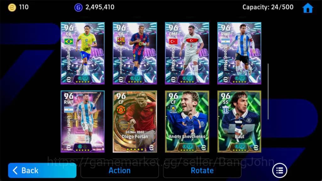 eFootball Accounts Android,Pwr 3184,cruyff epc,D forlan epc,S gerrard image 4