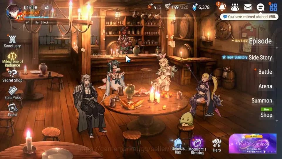 Epic Seven Accounts GLOBAL|UnVerif|15 ML(BArunka,RueleofLight)Setsuka, image 1