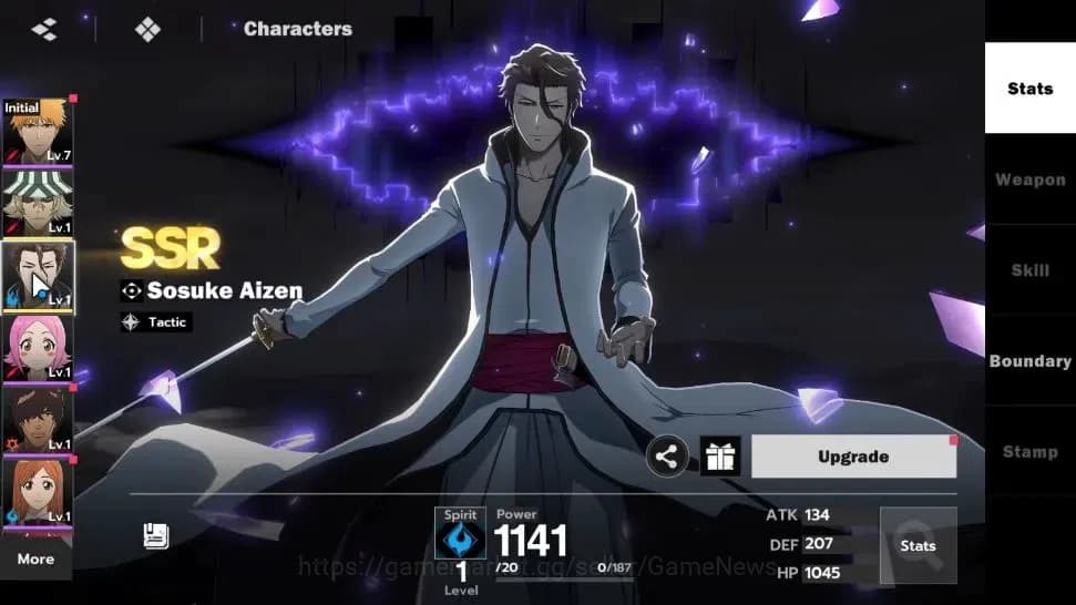 BLEACH: Soul Resonance Accounts A PLUS EU |Fresh Starter LV 3|2 SSR Sosuke Aizen, image 2
