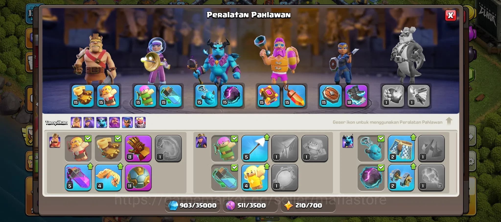 Clash of Clans Accounts TH13 MAX AQ Lvl 75, GW Lvl 50, RC Lvl 25 Heroes, E image 13