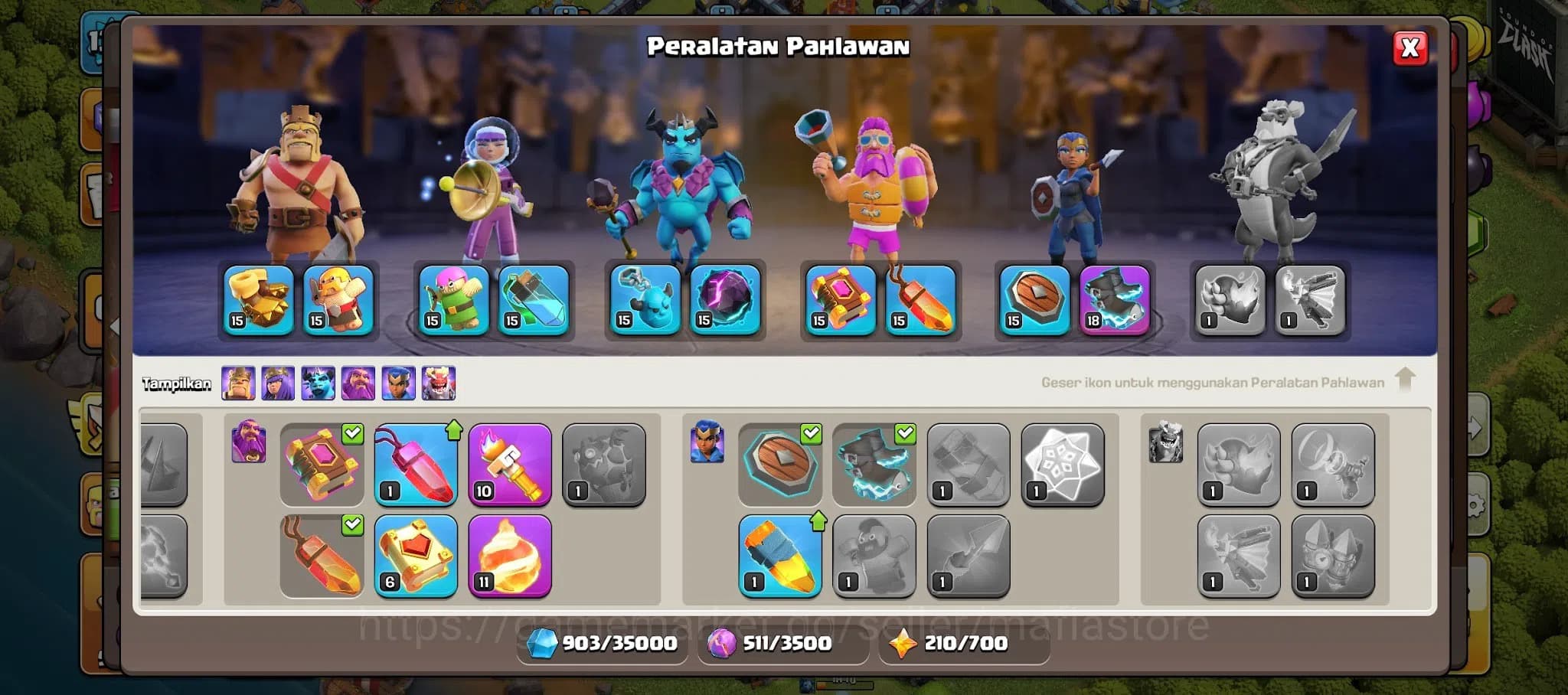 Clash of Clans Accounts TH13 MAX AQ Lvl 75, GW Lvl 50, RC Lvl 25 Heroes, E image 14