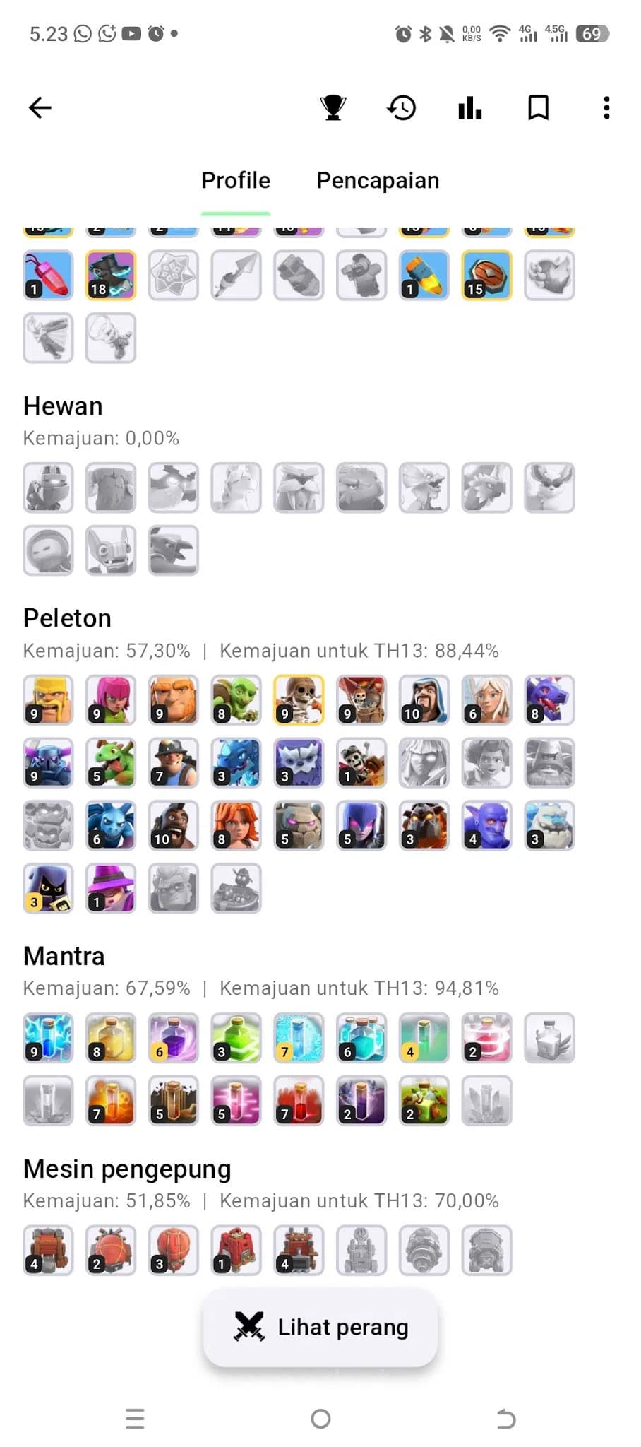 Clash of Clans Accounts TH13 MAX AQ Lvl 75, GW Lvl 50, RC Lvl 25 Heroes, E image 20