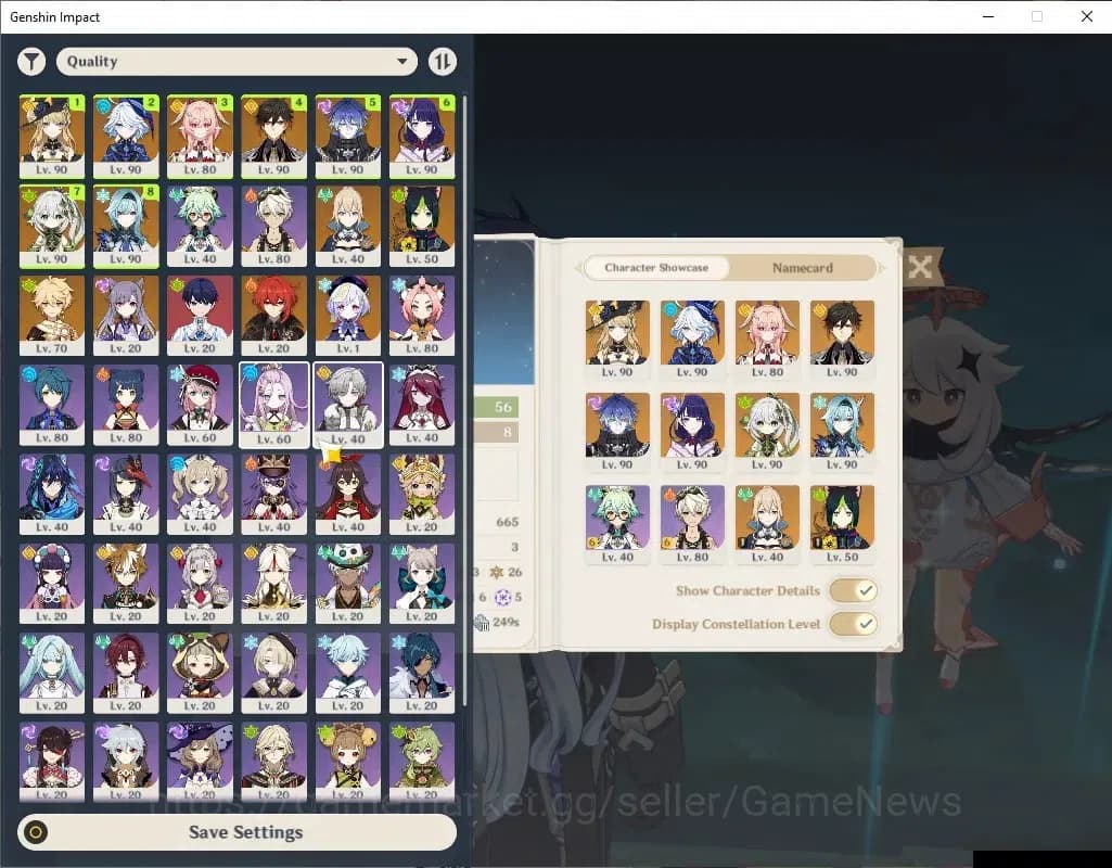 Genshin Impact Accounts Asia|AR56|30(*5Char)+17(*5Weapon)|FlinsC1,Eula,Yel image 1