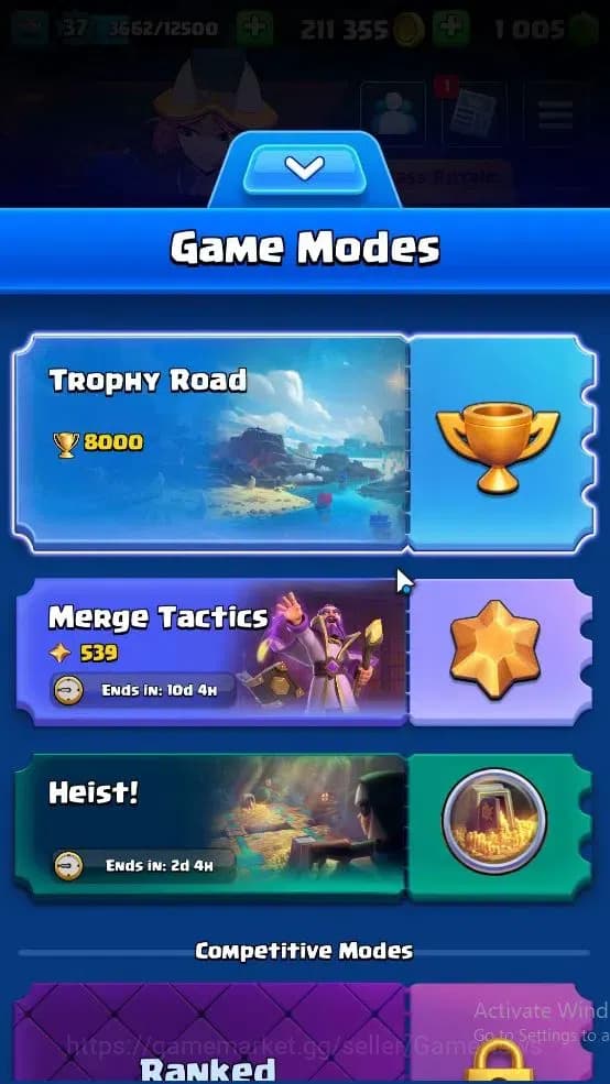 Clash Royale Accounts Lv 37|Trophy 8000|KTL 12|Card 121|8 EVO 4 Champ 21 image 2