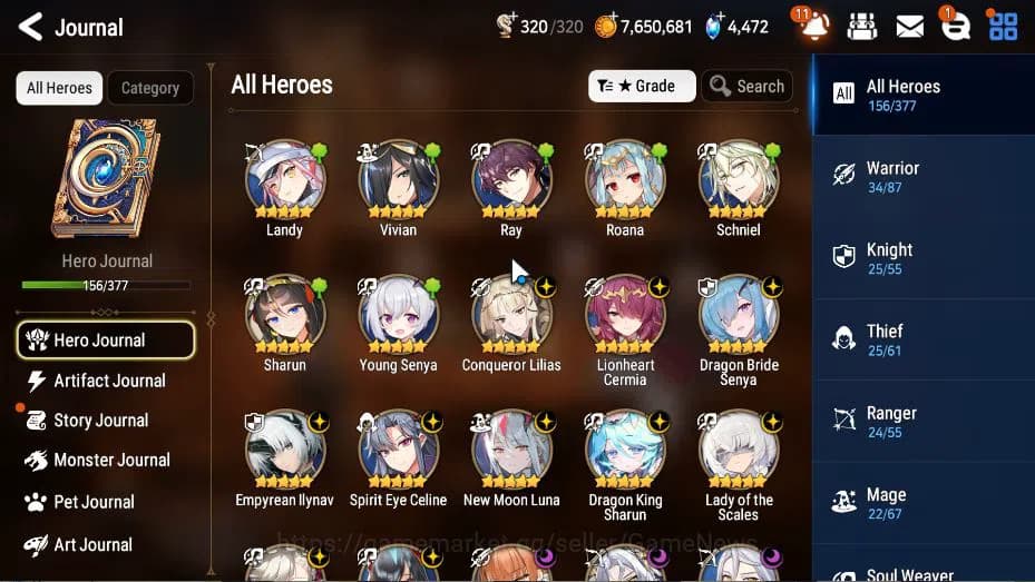 Epic Seven Accounts Global Unverif|New Era|16 ML(LOT Scales,NM Luna, R image 18