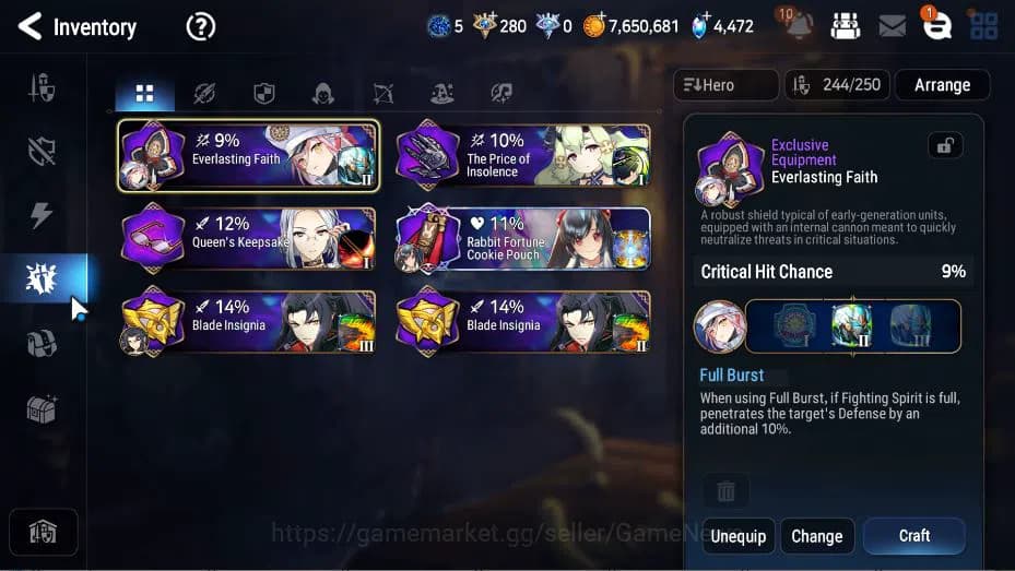 Epic Seven Accounts Global Unverif|New Era|16 ML(LOT Scales,NM Luna, R image 4