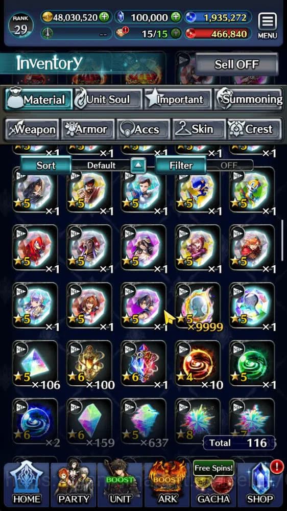 Last Cloudia Accounts GLOBAL|100K Cryst|TopTierUnits [A Roland,Lougseus image 9