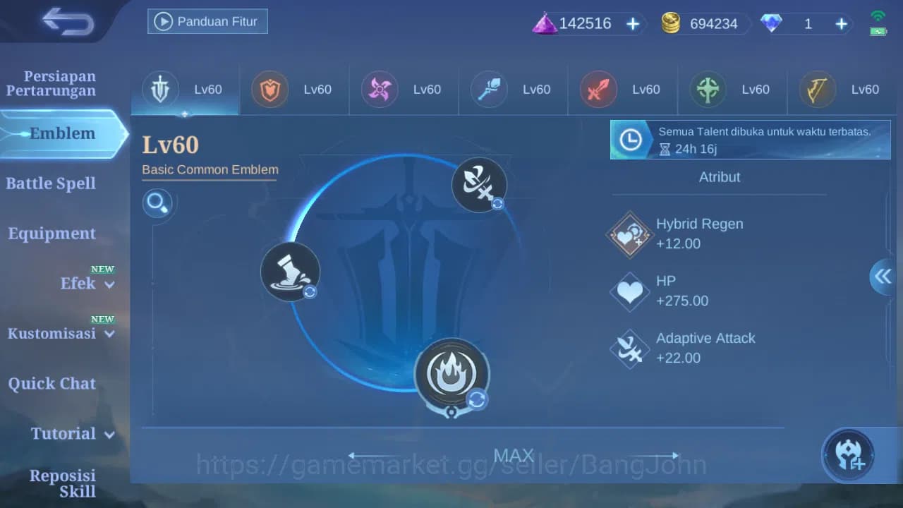 Mobile Legends: Bang Bang Accounts GLOBAL Hero 130 Skin 174 | KOF Karina | CC Nata | image 6