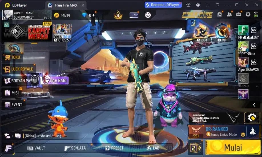 Free Fire Accounts Indonesia | MP40 Chromasonic Lvl 4, SCAR Megalodon image 1
