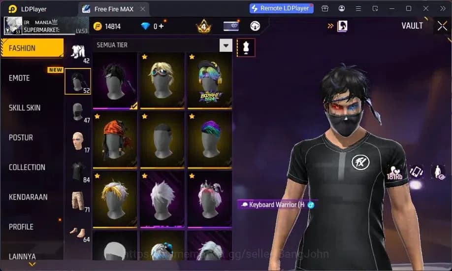Free Fire Accounts Indonesia | MP40 Chromasonic Lvl 4, SCAR Megalodon image 17