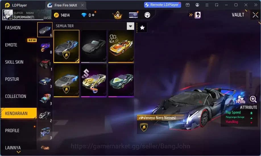 Free Fire Accounts Indonesia | MP40 Chromasonic Lvl 4, SCAR Megalodon image 9